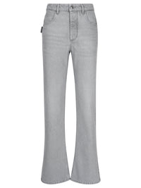 BOTTEGA VENETA Bottega Veneta Women Light Grey Washed Denim Flared Jeans