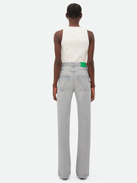 BOTTEGA VENETA Bottega Veneta Women Light Grey Washed Denim Flared Jeans
