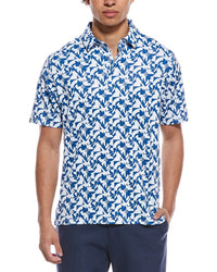 Callaway Layered Floral Print Polo Shirt