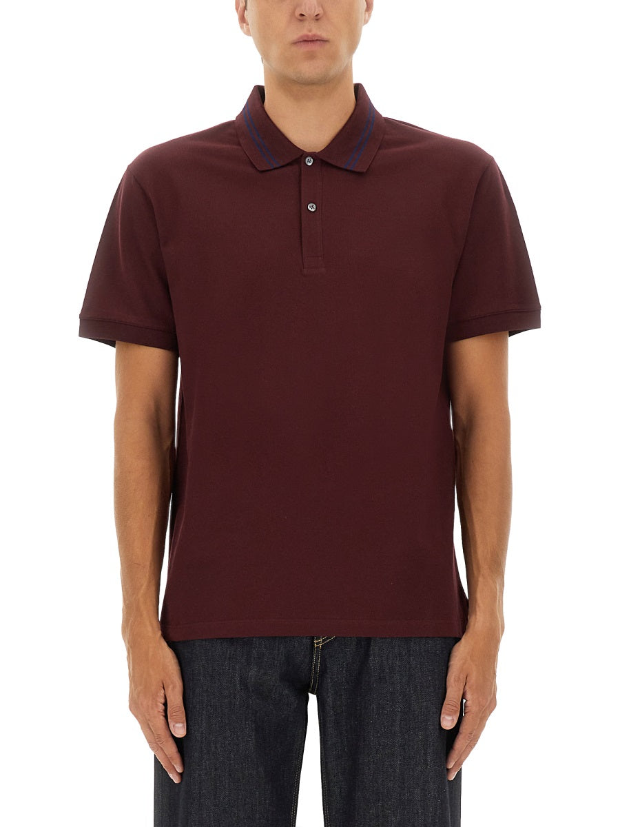 Alexander Mcqueen Men Polo Shirt With Logo On The Collar