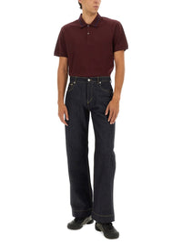 Alexander Mcqueen Men Polo Shirt With Logo On The Collar