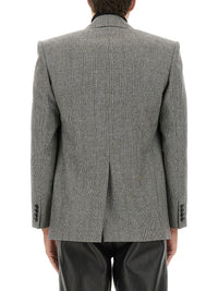 SAINT LAURENT Saint Laurent Men Single-Breasted Wool Flannel Jacket