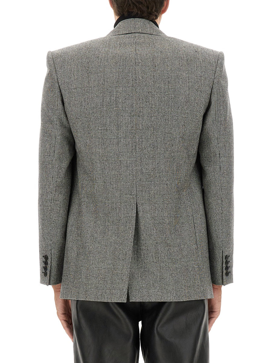 SAINT LAURENT Saint Laurent Men Single-Breasted Wool Flannel Jacket