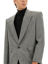 SAINT LAURENT Saint Laurent Men Single-Breasted Wool Flannel Jacket