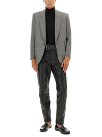 SAINT LAURENT Saint Laurent Men Single-Breasted Wool Flannel Jacket