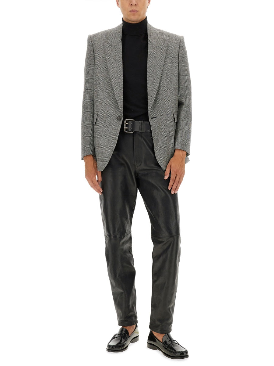 SAINT LAURENT Saint Laurent Men Single-Breasted Wool Flannel Jacket