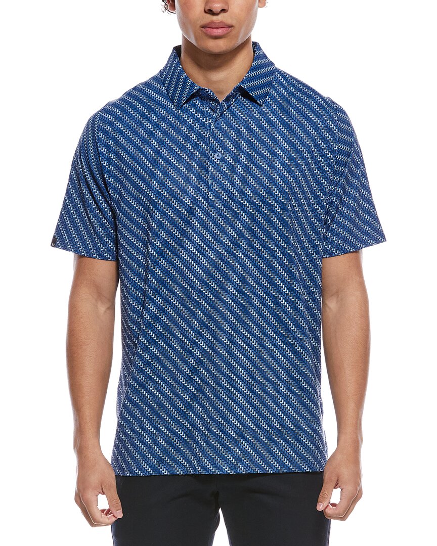 Callaway Chevron Twill Print Polo Shirt
