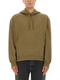 Saint Laurent Men Hooded Sweatshirt With Logo