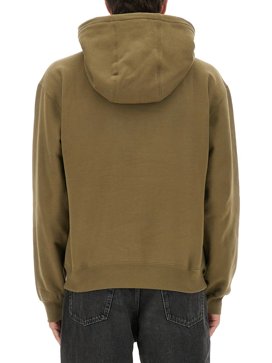 Saint Laurent Men Hooded Sweatshirt With Logo