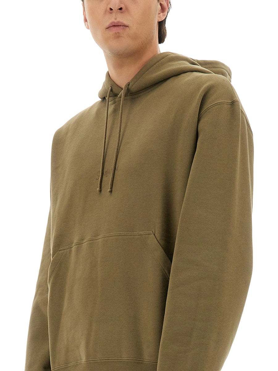 Saint Laurent Men Hooded Sweatshirt With Logo