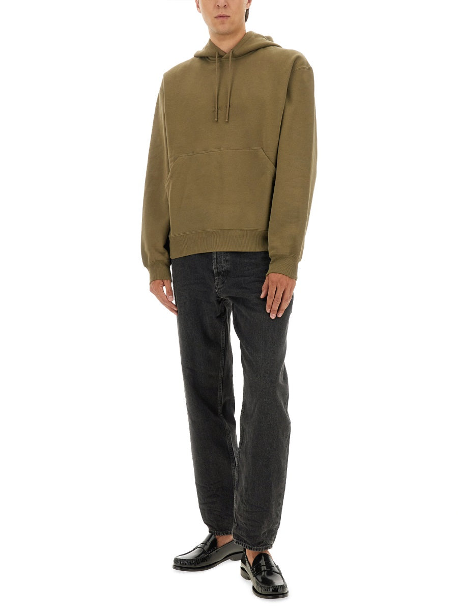 Saint Laurent Men Hooded Sweatshirt With Logo