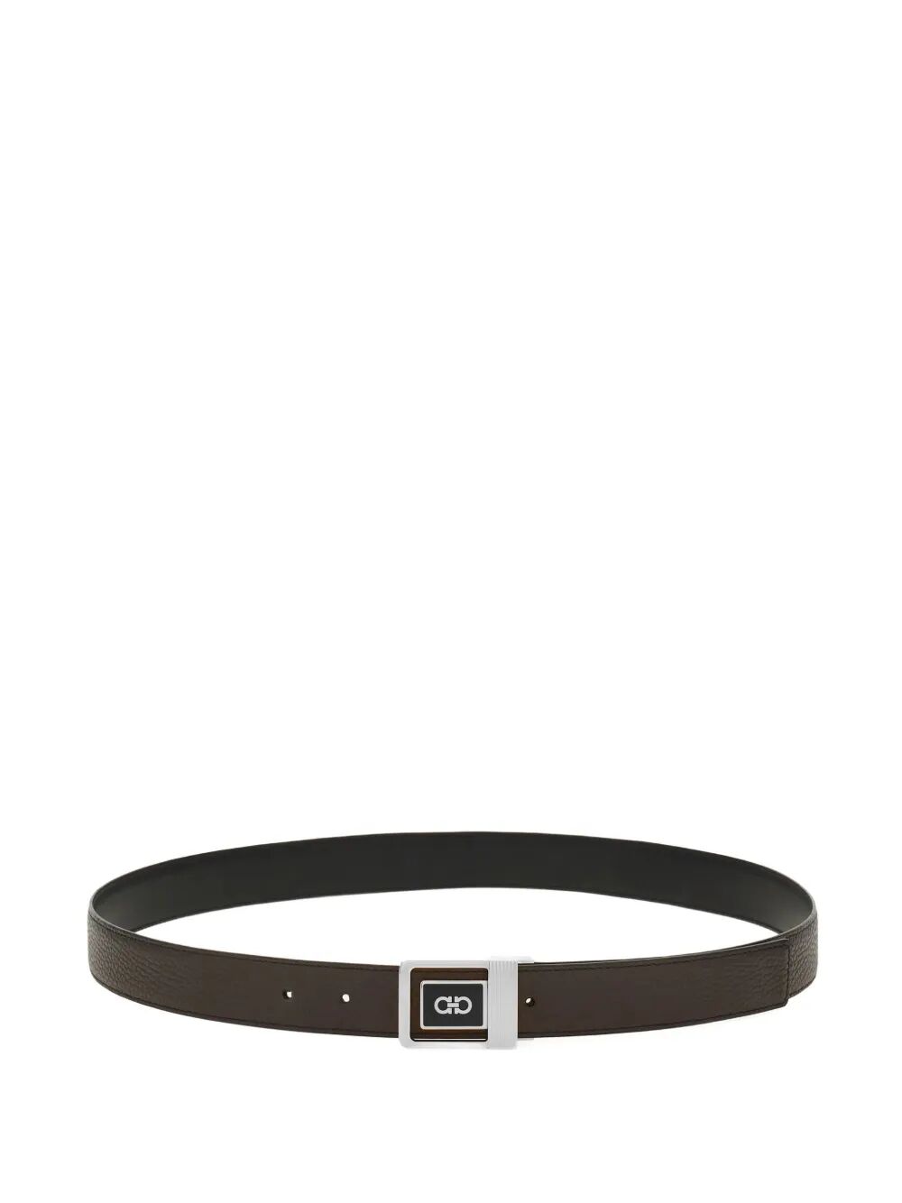 FERRAGAMO Ferragamo Men Double Square Reversible Leather Belt