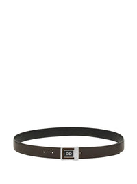 FERRAGAMO Ferragamo Men Double Square Reversible Leather Belt