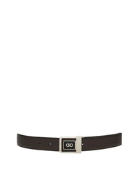 FERRAGAMO Ferragamo Men Double Square Reversible Leather Belt