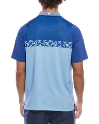 Callaway Engineered Oxford Floral Block Print Polo Shirt