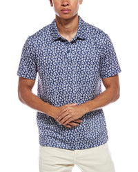Vintage Summer Performance Tech Polo Shirt Blue