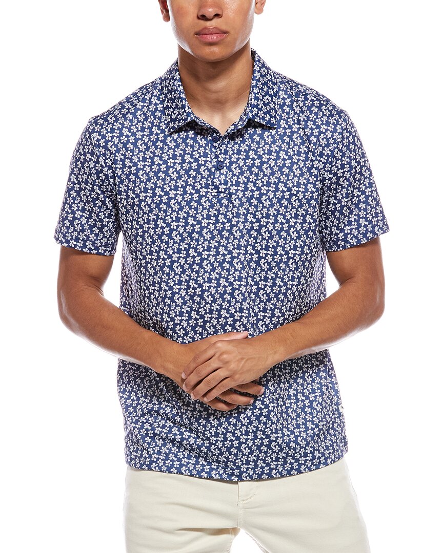 Vintage Summer Performance Tech Polo Shirt Blue