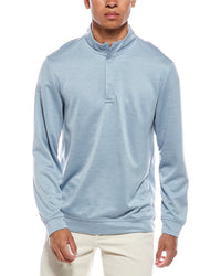 Vintage Summer Performance Fleece 1/4-Zip Mock Pullover Blue