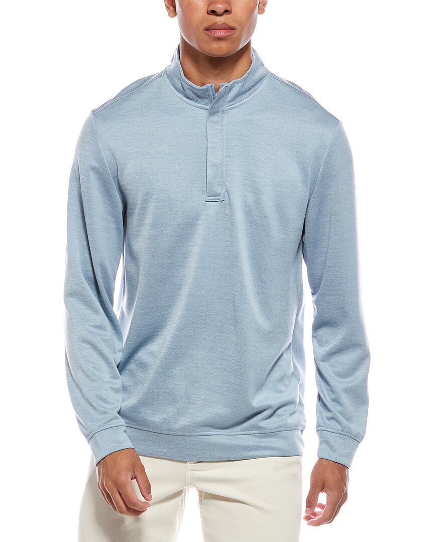 Vintage Summer Performance Fleece 1/4-Zip Mock Pullover Blue