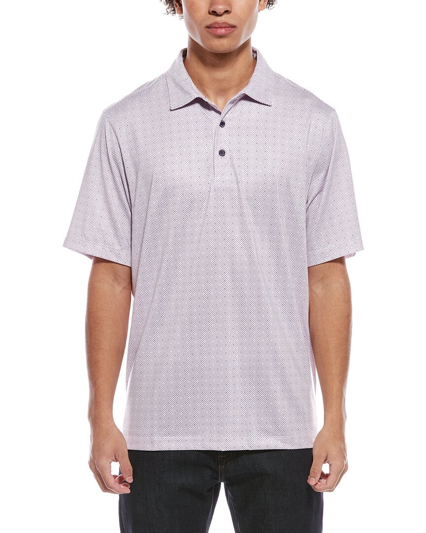 Cutter & Buck Pike Double Dot Print Stretch Polo Shirt