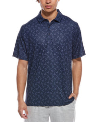Callaway All Over Large Chevron Printed Polo Shirt