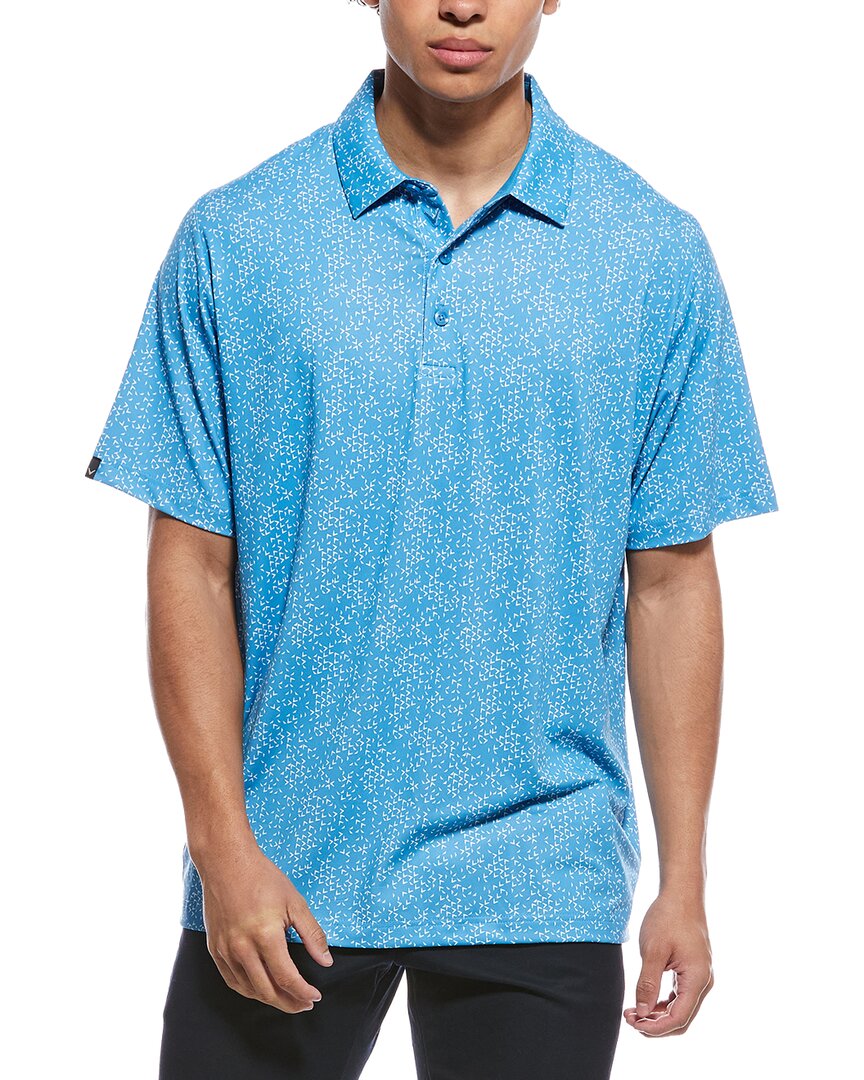 Callaway All Over Chevron Printed Polo Shirt