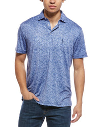 Tailorbyrd Abstract Maze Printed Performance Polo Shirt