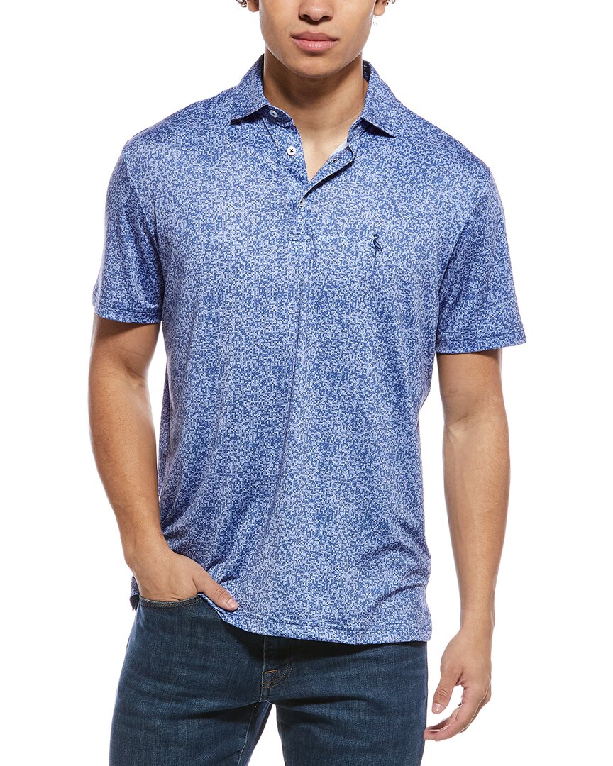 Tailorbyrd Abstract Maze Printed Performance Polo Shirt