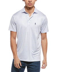 Tailorbyrd Flamingos Printed Performance Polo Shirt