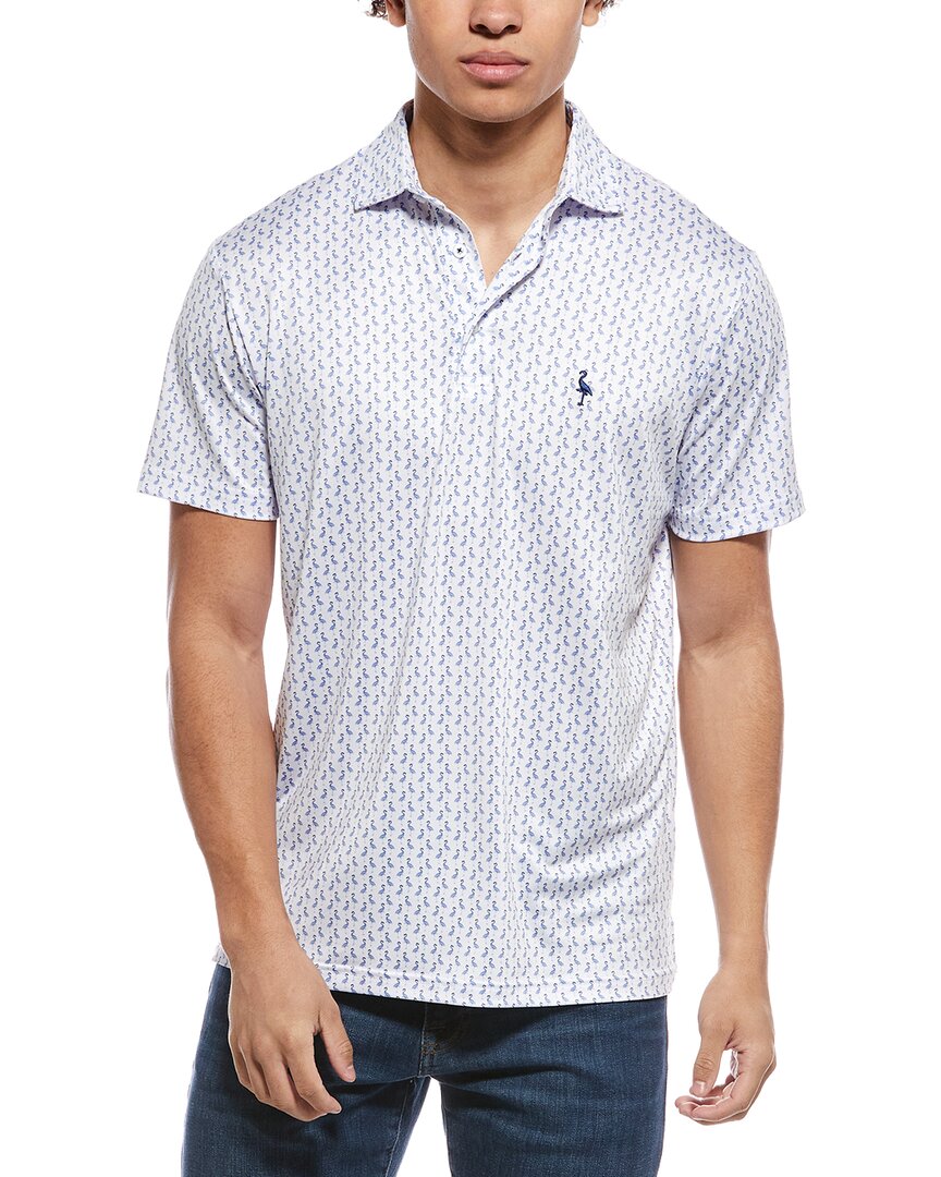 Tailorbyrd Flamingos Printed Performance Polo Shirt