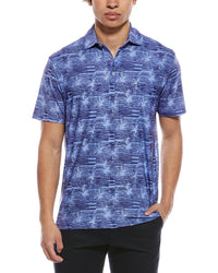Tailorbyrd Abstract Orchid Printed Performance Polo Shirt