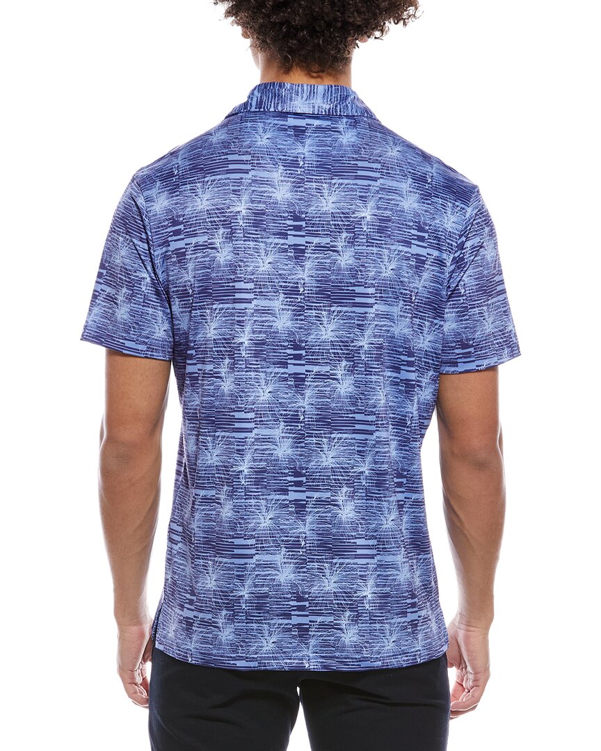 Tailorbyrd Abstract Orchid Printed Performance Polo Shirt