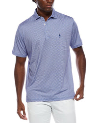 Tailorbyrd Geo Floral Printed Performance Polo Shirt