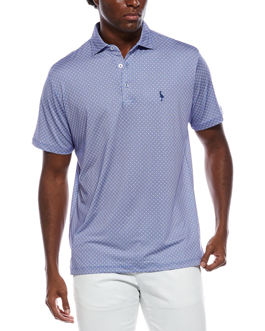 Tailorbyrd Geo Floral Printed Performance Polo Shirt