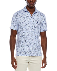 Tailorbyrd Vintage Stars Printed Performance Polo Shirt