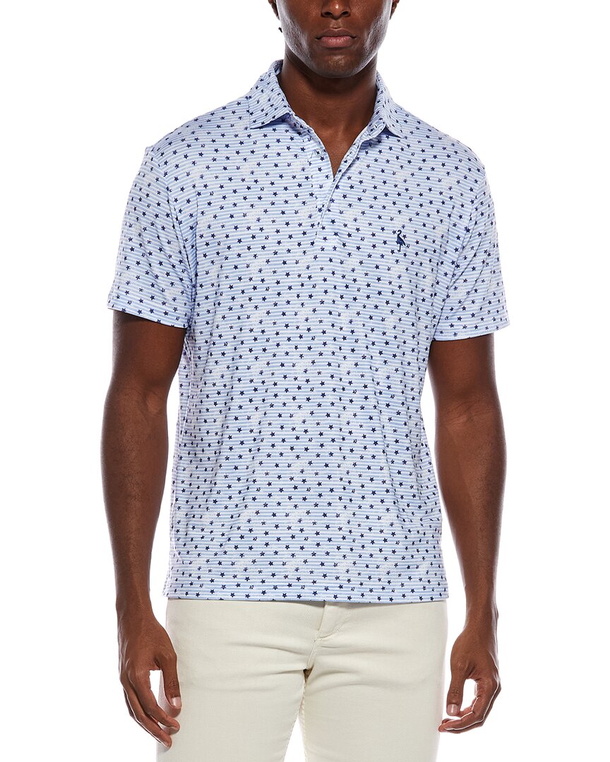 Tailorbyrd Vintage Stars Printed Performance Polo Shirt