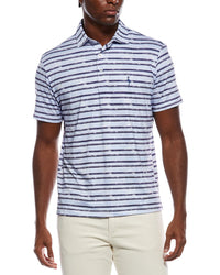 Tailorbyrd Stars And Stripes Printed Performance Polo Shirt