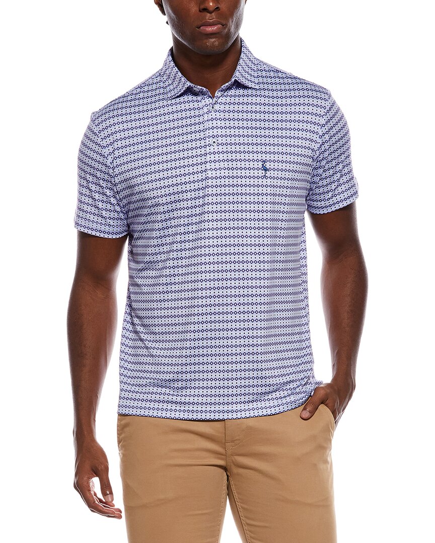 Tailorbyrd Geo Stars Printed Performance Polo Shirt