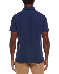 Tailorbyrd Micro Grid Textured Performance Polo Shirt