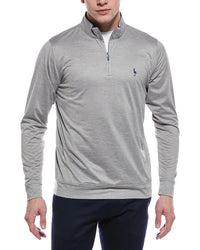 Tailorbyrd Melange Mesh Performance Quarter Zip Pullover