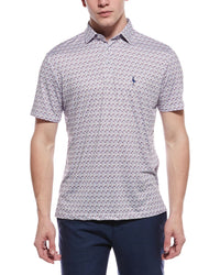 Tailorbyrd Floral Chain Printed Performance Polo Shirt