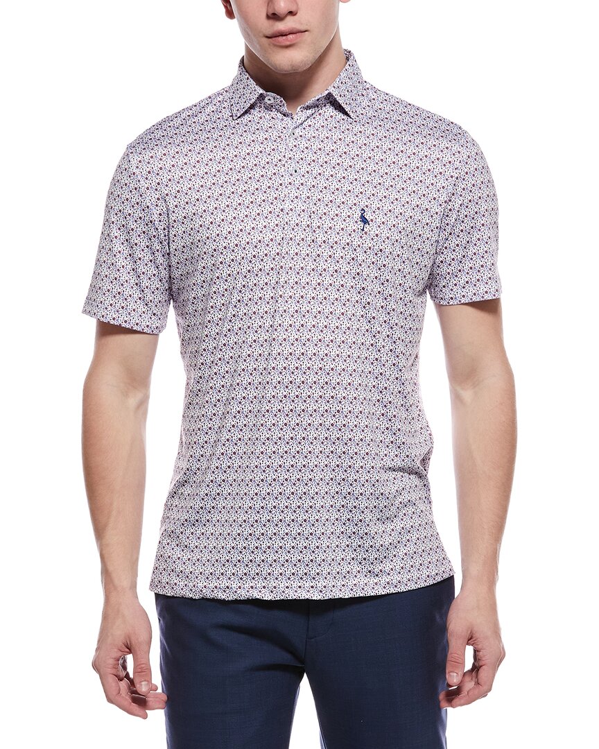 Tailorbyrd Floral Chain Printed Performance Polo Shirt