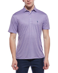 Tailorbyrd Carts And Byrds Printed Performance Polo Shirt