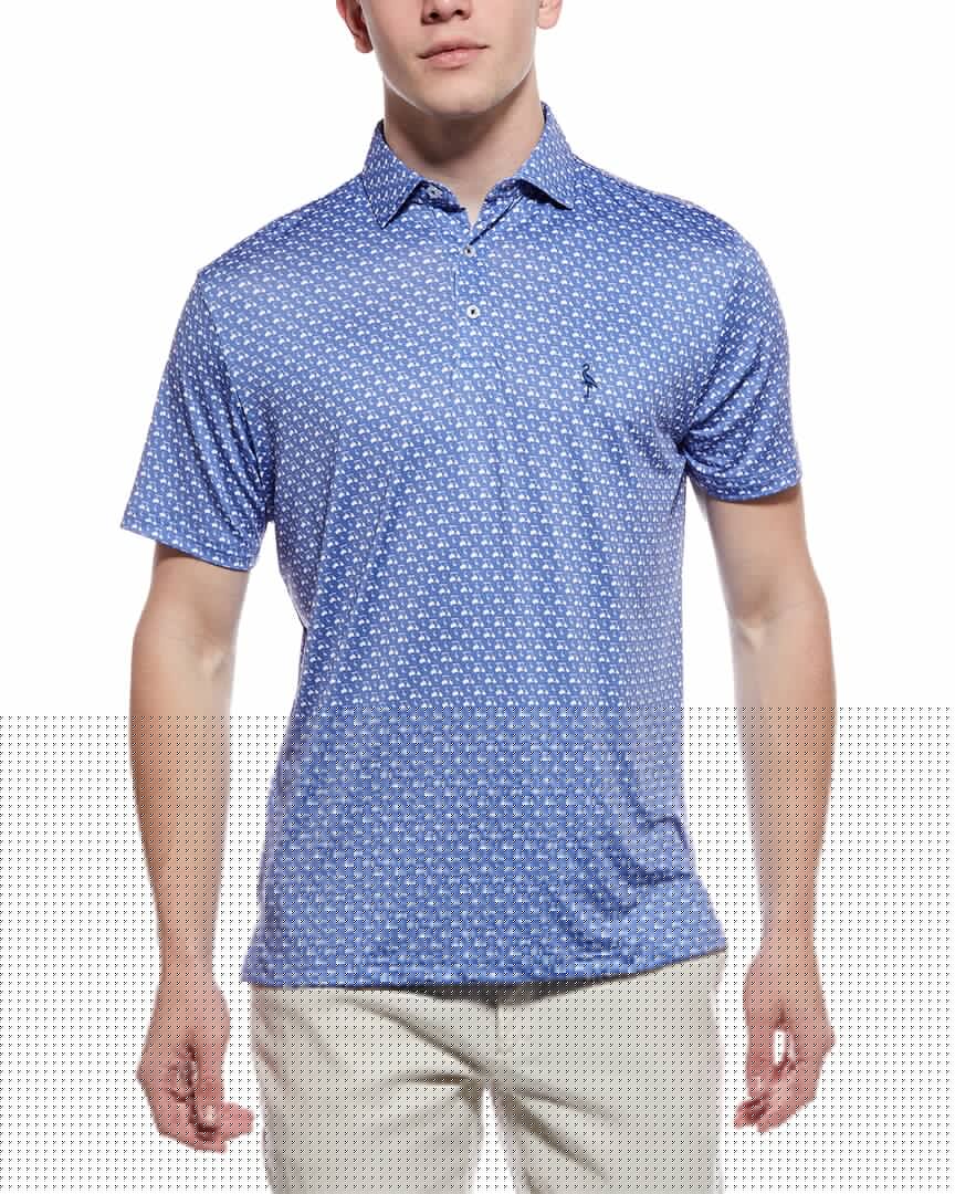 Tailorbyrd Carts And Byrds Printed Performance Polo Shirt