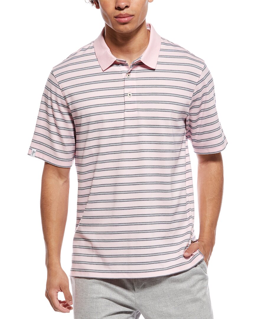 Ashworth Framed Stripe Polo Shirt
