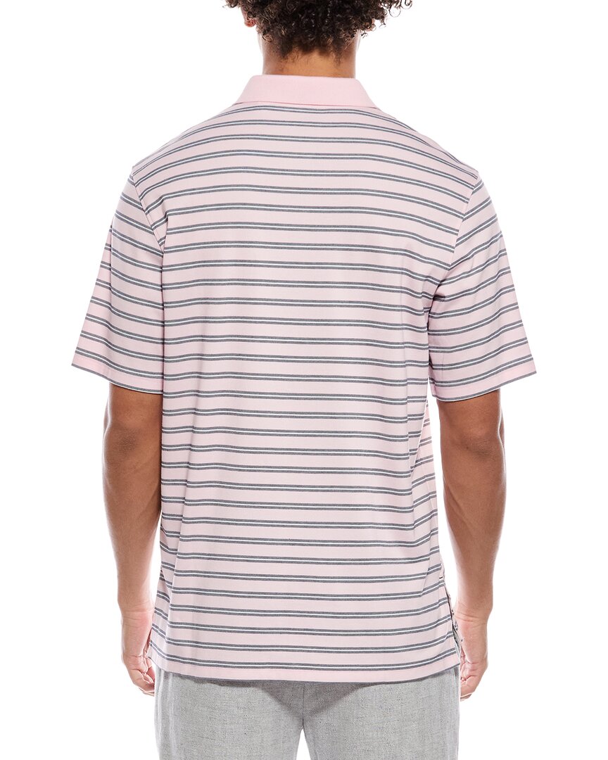 Ashworth Framed Stripe Polo Shirt