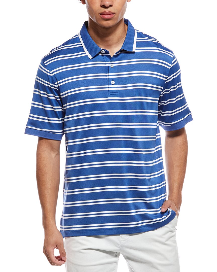 Ashworth Mesh Double Stripe Polo Shirt