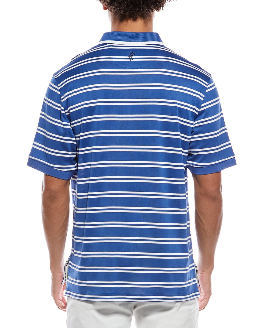 Ashworth Mesh Double Stripe Polo Shirt