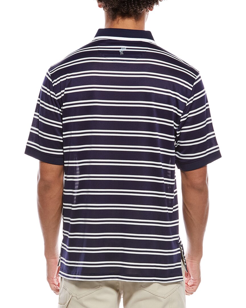 Ashworth Mesh Double Stripe Polo Shirt