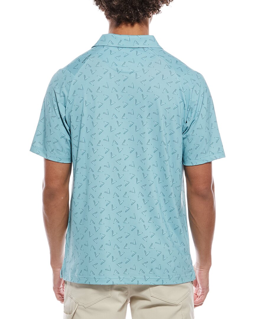 Callaway All Over Large Chevron Printed Polo Shirt